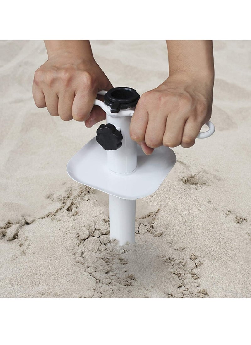 SYOSI - Umbrella Sand Anchor, Heavy Duty Beach Umbrella Base with Ground Anchor Screw for Tent, Parasol, Sun Shelter, Sun Protection, Shade - Image 1