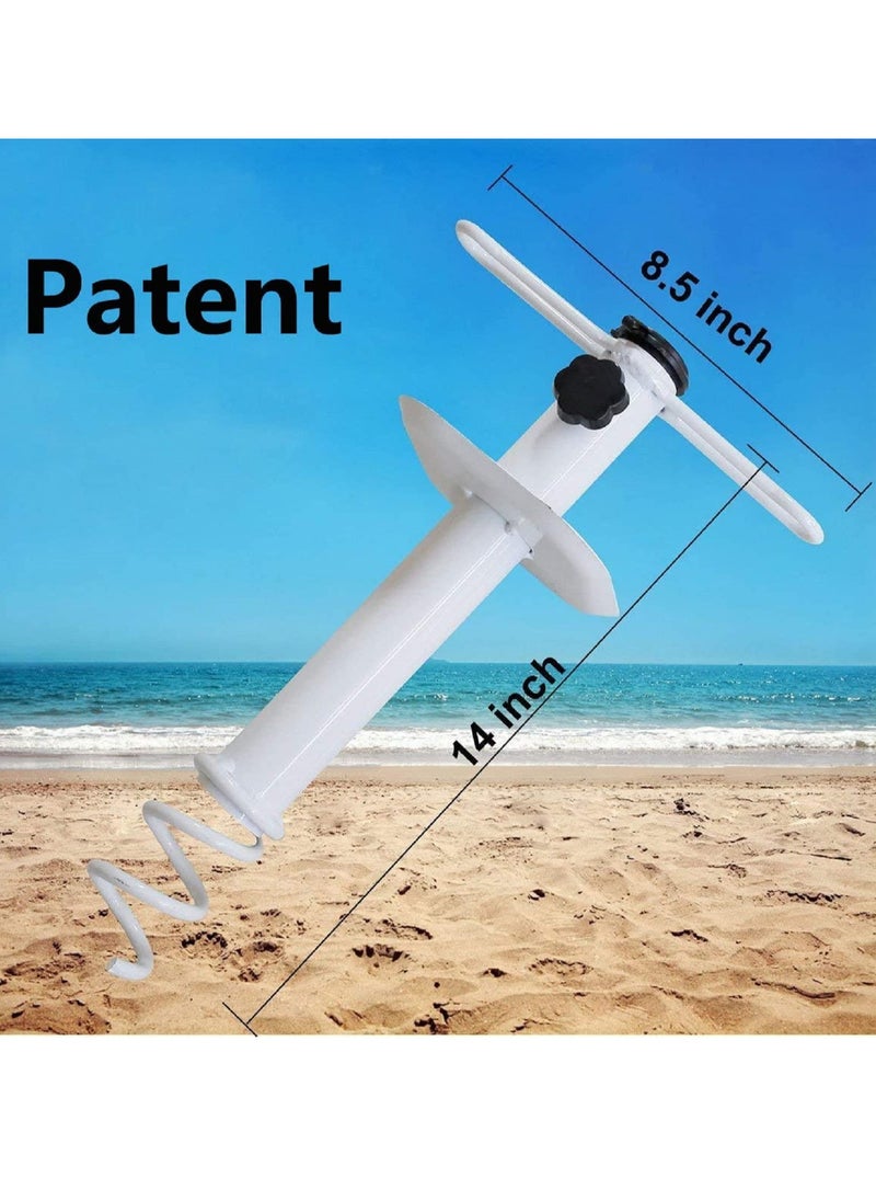 SYOSI - Umbrella Sand Anchor, Heavy Duty Beach Umbrella Base with Ground Anchor Screw for Tent, Parasol, Sun Shelter, Sun Protection, Shade - Image 1