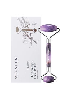Mount Lai Mount Lai De-Puffing Amethyst Face Roller Massager, A Daily Skin Care Ritual, an Act of Self Care, Facial Roller Massager to De-Puff, Soothe and Calm Irritated and Sensitive Skin 