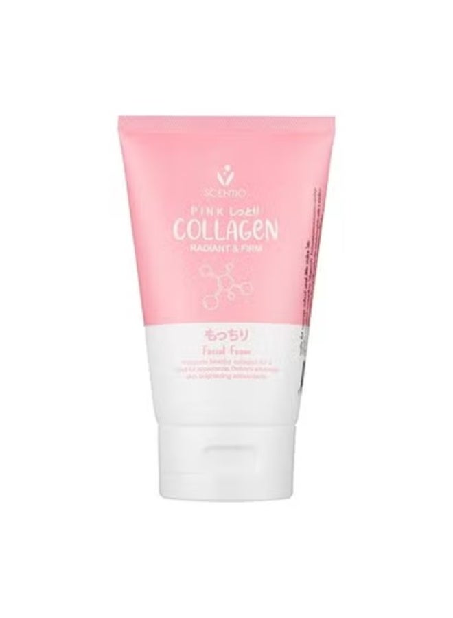 Pink Collagen Face wash has Hyaluronic that Anti wrinkle, firm skin & glow skin. Organic, SLS & Paraben free 100ML