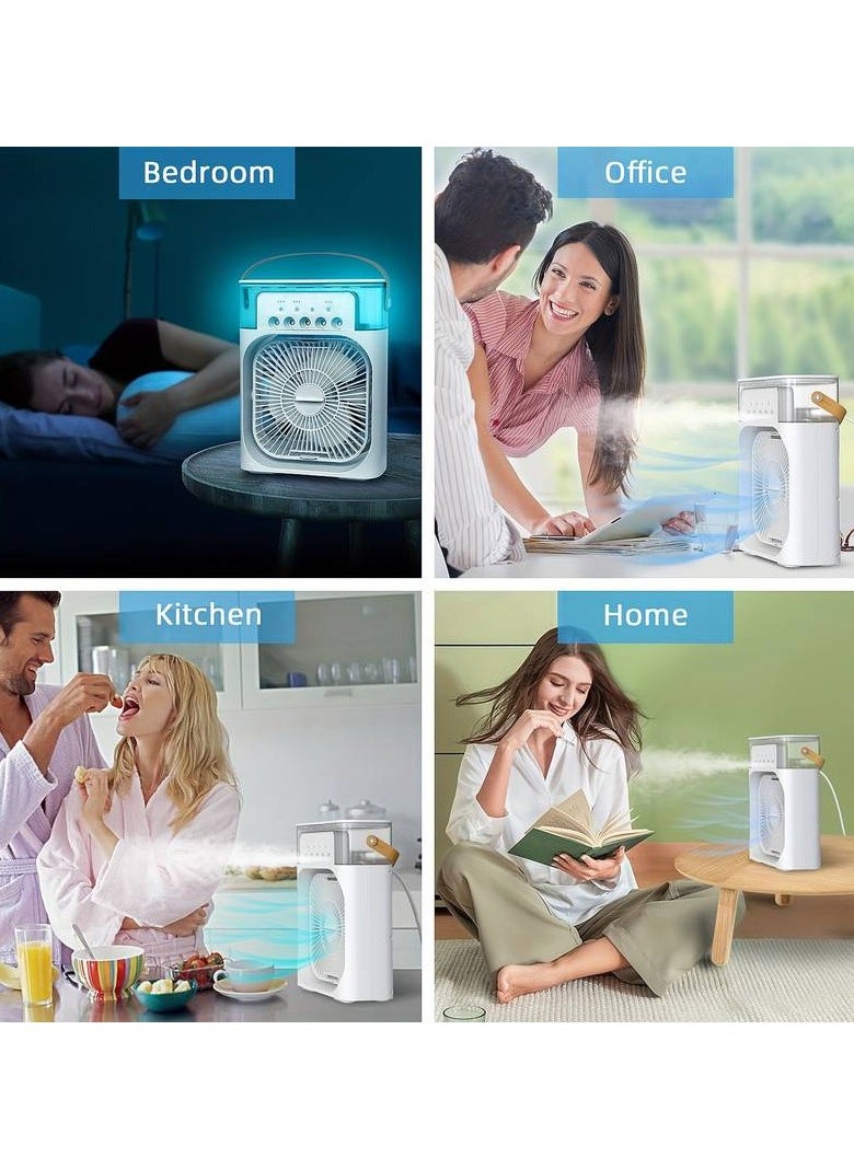 Portable Fan With Spray Cooling, Suitable For Home, Dormitory, Office, Desktop, Humidification And USB Charging Multi-Functional Silent Fan - 1pc
