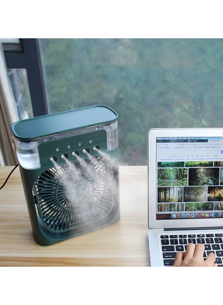 Portable Fan With Spray Cooling, Suitable For Home, Dormitory, Office, Desktop, Humidification And USB Charging Multi-Functional Silent Fan - 1pc