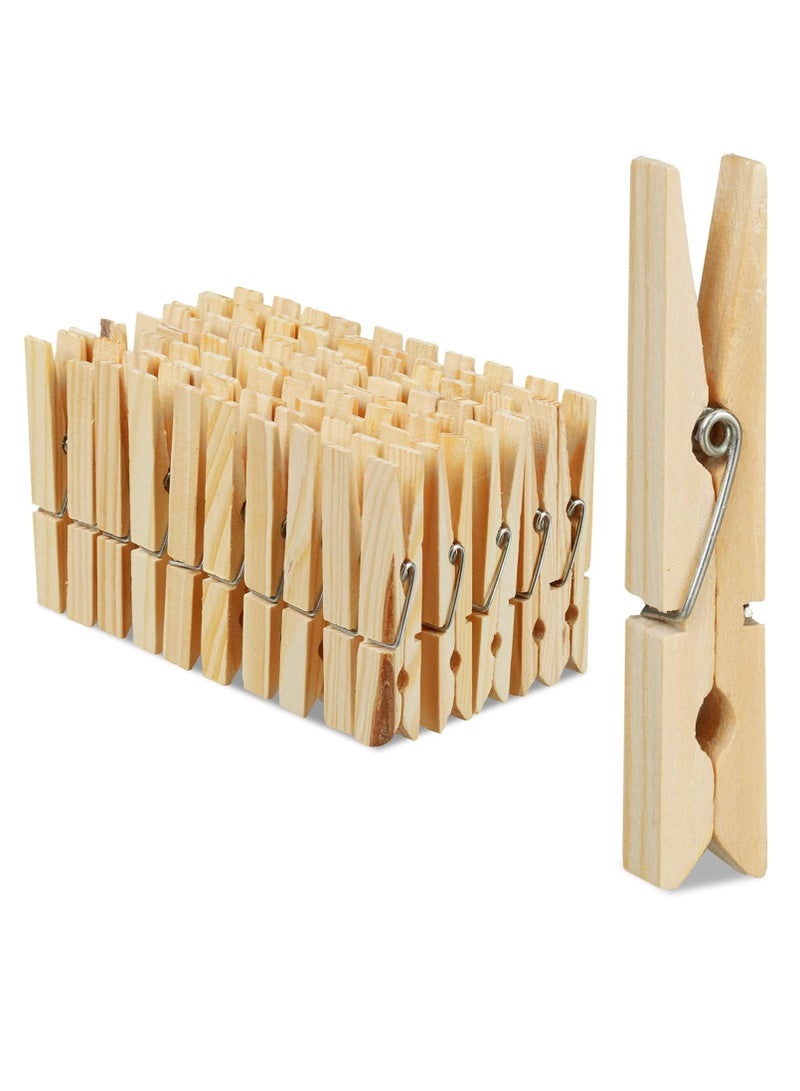 Generic 50-Piece Clothes Pegs Set, Brown, 4.76cm  - Image 1