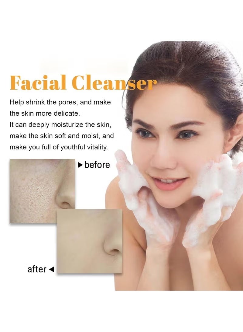 Hoygi Turmeric Face Wash with Brush, Turmeric Foaming Facial Cleanser for All Skin, 3.38 Fl Oz/pcs - Image 3