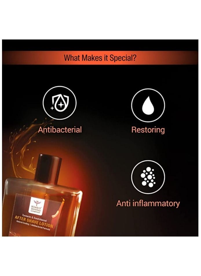 BOMBAY SHAVING COMPANY - After Shave Lotion Turmeric & Sandalwood- 100ml - Image 1