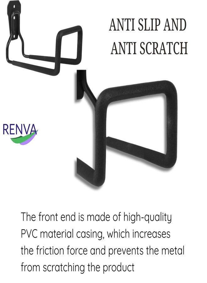 RENVA Water Hose Holder, Heavy Duty Garden Hose Reel Water Hose Holder Universal Hose Hanger Wall Mount Metal Hose Hanger for Garden Hose, Hose Reel, Water Hose Ladder Bicycle (1, Large) - Image 4