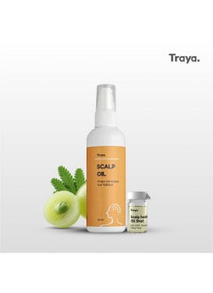 Traya Traya Scalp Oil with Scalp Health Shots for Healthy Scalp | Contains Coconut Oil, Bhringraj Oil For Hair Growth, Bergamot Essential Oils, ORPL, and Ylang Ylang (87ml)  - Image 2