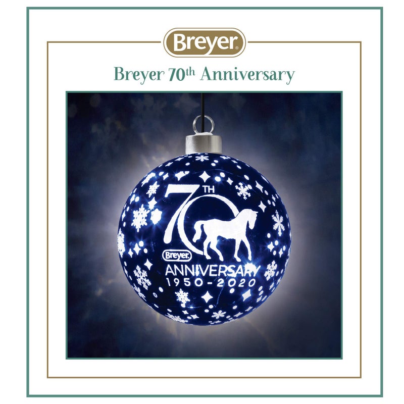 Breyer Breyer Horses 2020 Holiday Collection | 70th Anniversary Glass Ball Ornament | Model #700682 - Image 1