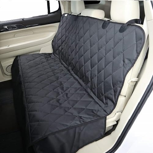 Petslover Dog Back Seat Cover Protector Waterproof Scratchproof Hammock for Dogs Backseat Protection Against Dirt and Pet Fur Durable Pets Seat Covers for Cars (Sedan & SUV Cars, Black), Polyester - Image 2