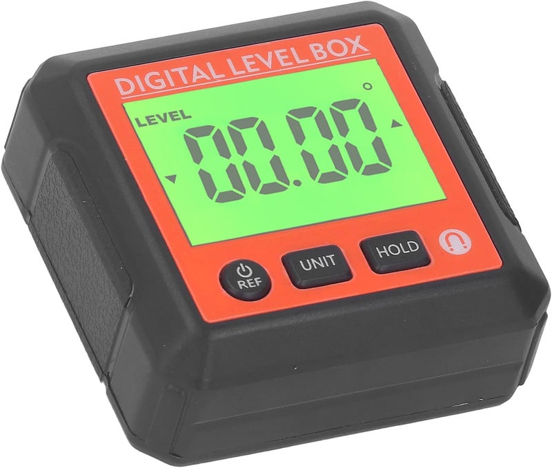 Digital Box Magnetic Protractor Inclinometer Angle for Woodworking Truction Portable Accurate Orange (Orange) - Image 2
