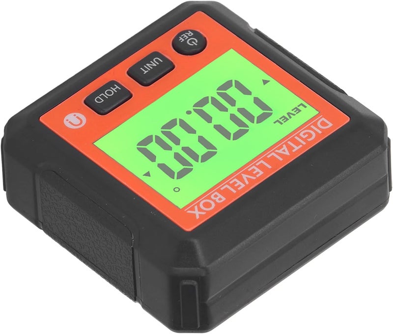 Digital Box Magnetic Protractor Inclinometer Angle for Woodworking Truction Portable Accurate Orange (Orange) - Image 1