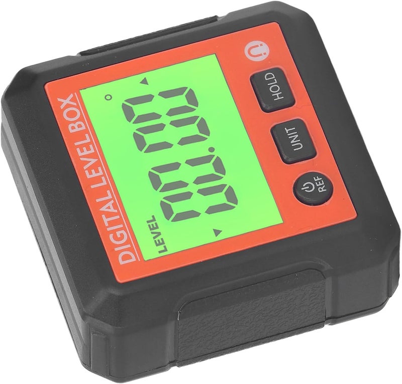 Digital Box Magnetic Protractor Inclinometer Angle for Woodworking Truction Portable Accurate Orange (Orange) - Image 4