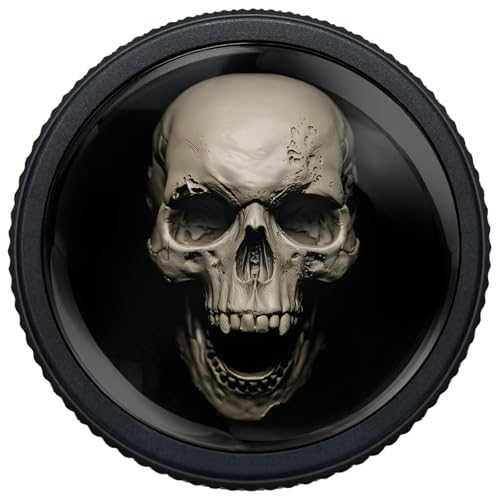 Artinhand 4 Pack Cabinet Knobs Round Matte Black Drawer Pulls Skull Hardware Dresser Knob for Bathroom Kitchen - Image 1