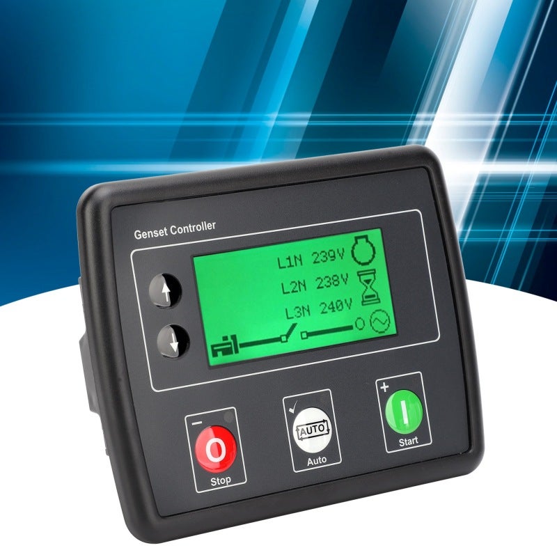 وحدة تحكم فشل التيار الكهربائي التلقائي: شاشة LCD مع إضاءة خلفية، رموز وظائف المحطات، إعدادات سهلة الاستخدام - تبديل تلقائي، مراقبة المولد لحماية محرك المولد والتحكم في الحمل - Image 5
