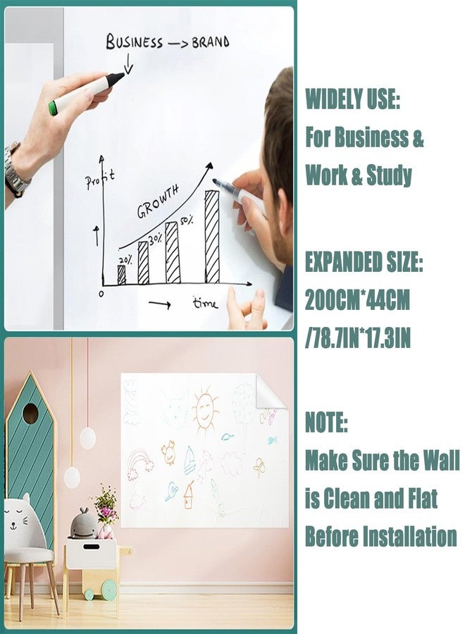 EVBEA Blackboard Chalk Board Wall Sticker Wrapping Paper 43cm x 200cm for Home School & Office (1) - Image 5