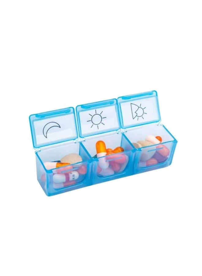 7-Day Pill Organizer with 21 Compartments - Rainbow Weekly Medicine Organizer (Morning, Noon, Evening) - Durable & Lightweight - Image 4