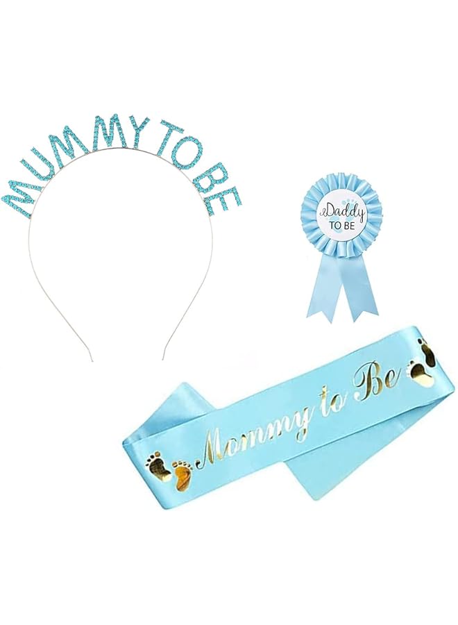 إيروريكس زينة حفل استقبال المولود الجديد لعصابة رأس الأم الحامل مع وشاح الأم الحامل وشارة الأب الحامل