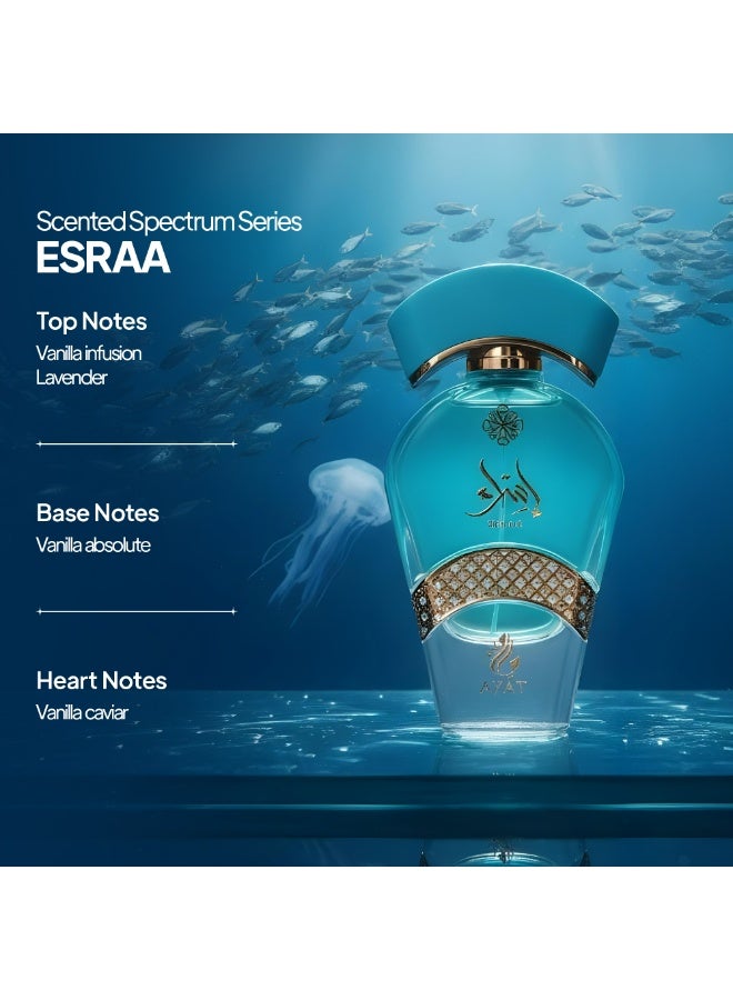 Ayat Perfumes Scented Spectrum Esraa – Eau de Parfum 100ml – Oriental Musk Woody – Long Lasting Unisex Perfume Made in Dubai - Image 3