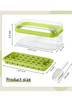 Generic Ice Cube Tray with Lid and Bin, 2 Pack for Freezer, One Button Press 64 Pcs Ice Cube Mold  - Image 2