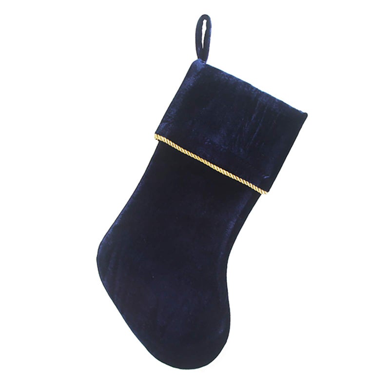 Etistta Classic 20 inch Velvet Christmas Stockings Christmas Decor Soft Velvet Stockings for Christmas Fireplace Decorations Navy