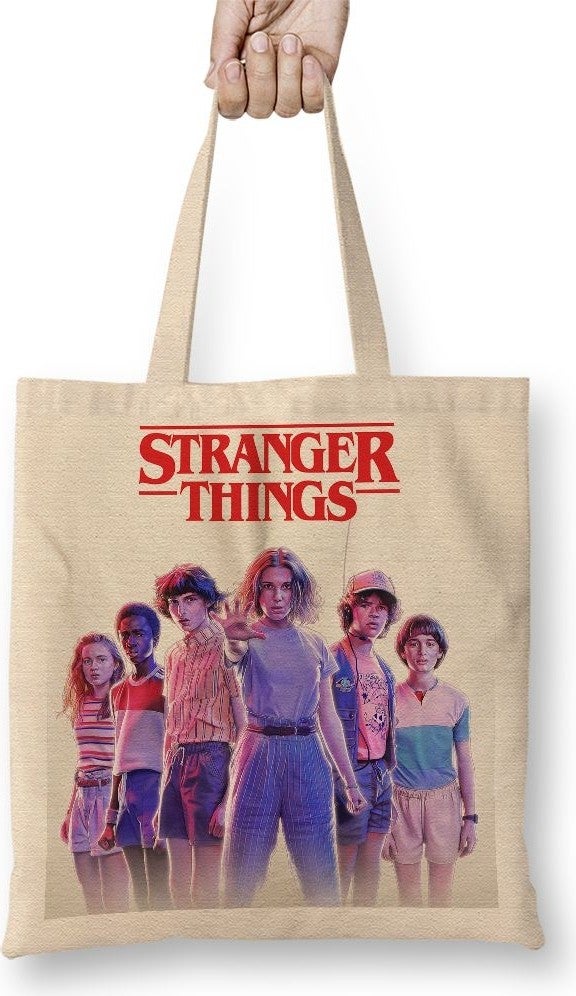 Baskı Dükkanı Print Shop Stranger Things 003 Tote Bag Long Handle 