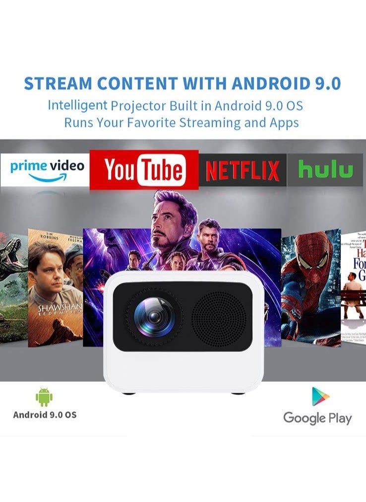 Generic Y6 Android Mini Projector 360 ANSI Full HD 1080P, Support 4k Video 2.4G/5G Dual Band Portable Home Theater Movie Projector  - Image 3
