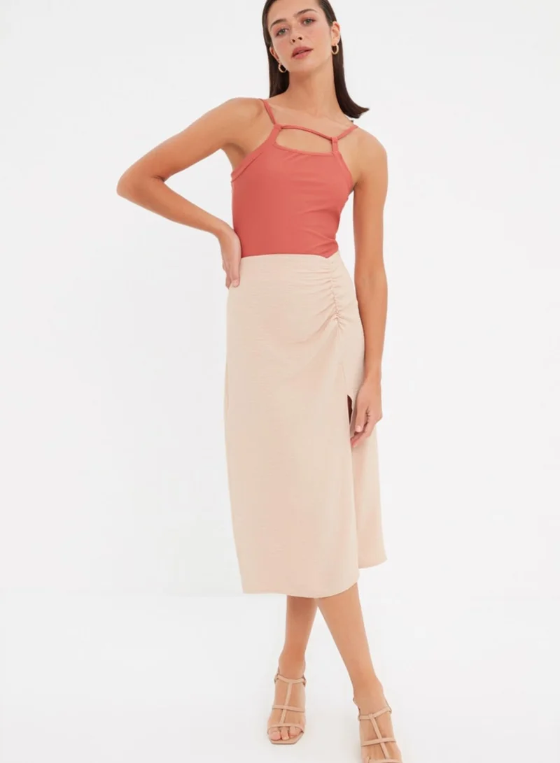 trendyol High Waist Slit Detail Skirt