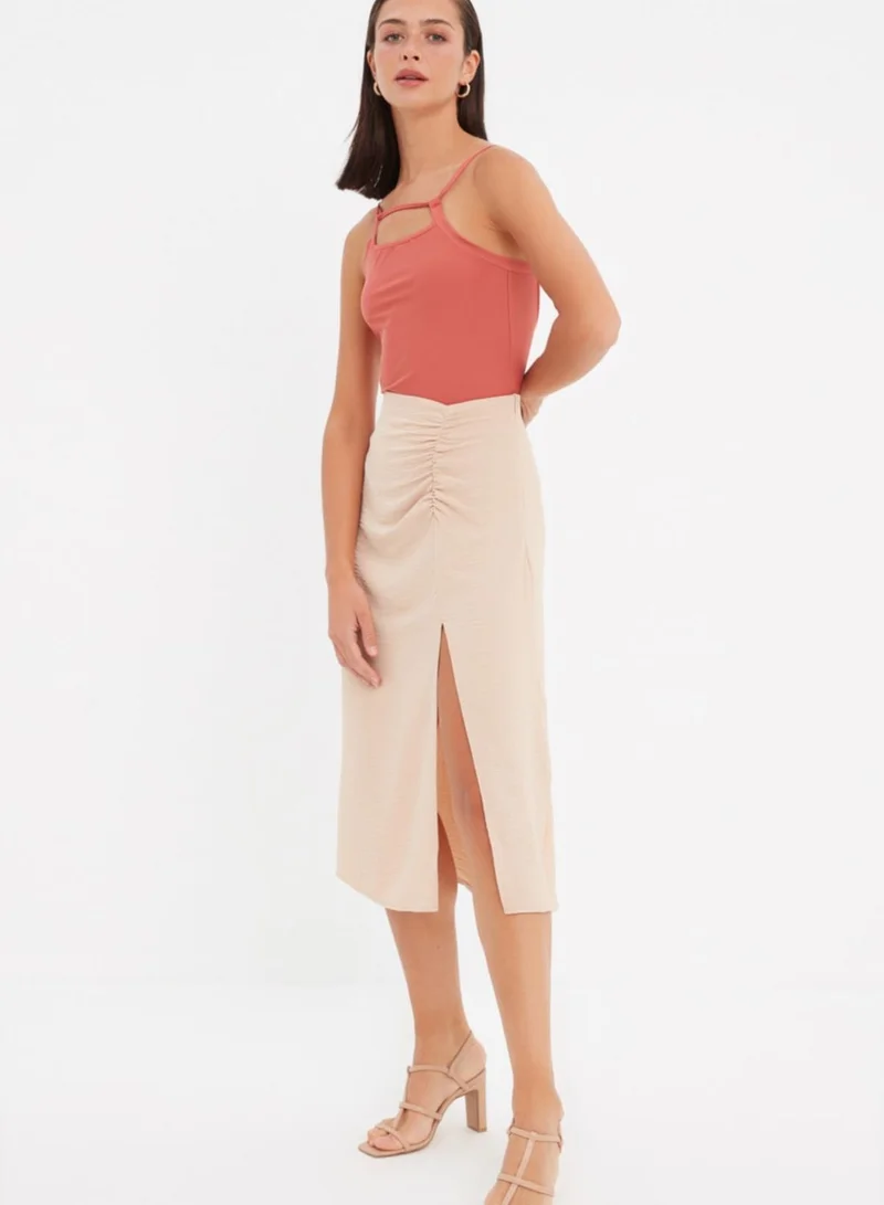 trendyol High Waist Slit Detail Skirt