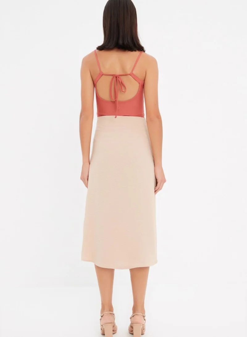trendyol High Waist Slit Detail Skirt
