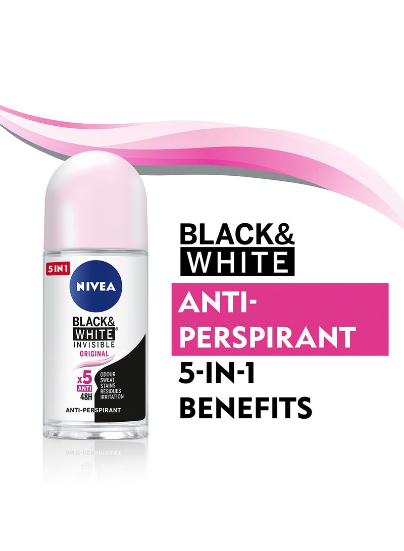 Nivea Antiperspirant Roll-On Invisible Original Pack of 2 - Image 5