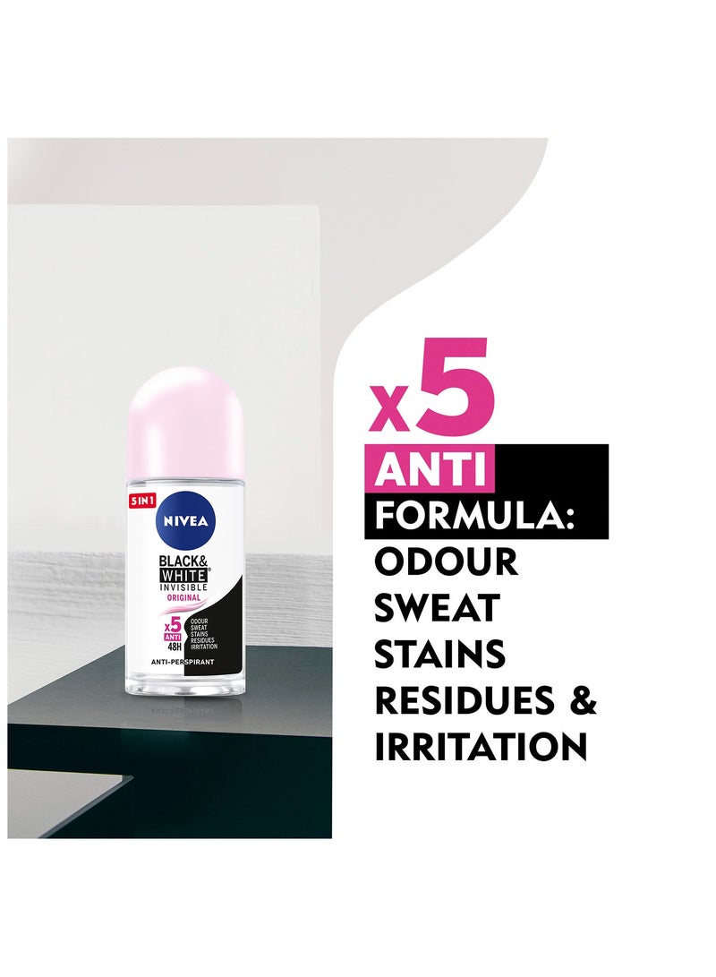 Nivea Antiperspirant Roll-On Invisible Original Pack of 2 - Image 3