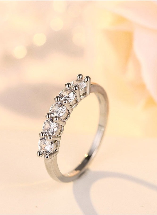 3mm Moissanite Wedding Band 5-Stone Eternity Ring for Women with Luxury Gift Box, adjustable SIZE - pzsku/Z3D5FAC19019694485949Z/45/_/1719974624/d8ae508d-cece-45ba-8259-5e013e80e7a8