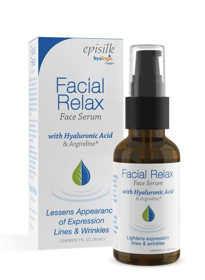 Hyalogic Episilk Facial Relax Face Serum - Anti-Aging Facial Serum w/ Hyaluronic Acid & Argireline, Antioxidant Serum to Reduce Fine Lines & Facial Wrinkles - Moisturizing Serum (1 oz) - Image 1