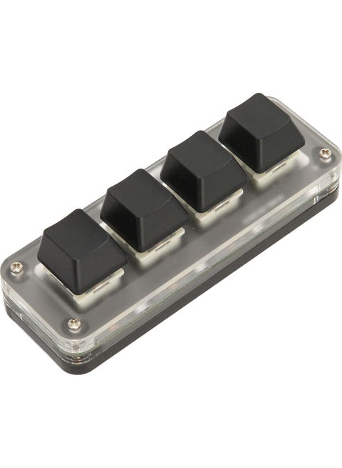 USB Mini 4 Key Keypad Mechanical Gaming Keyboard, RGB Programming Keyboard For Gaming Office Music Industrial Control Laboratory