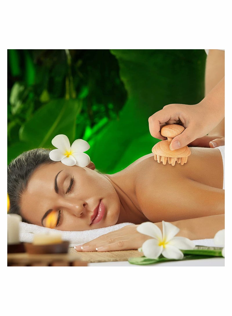 Excefore Wood Massage Tool Include Wooden Handheld Massage Cup and Mushroom Wood - Image 4