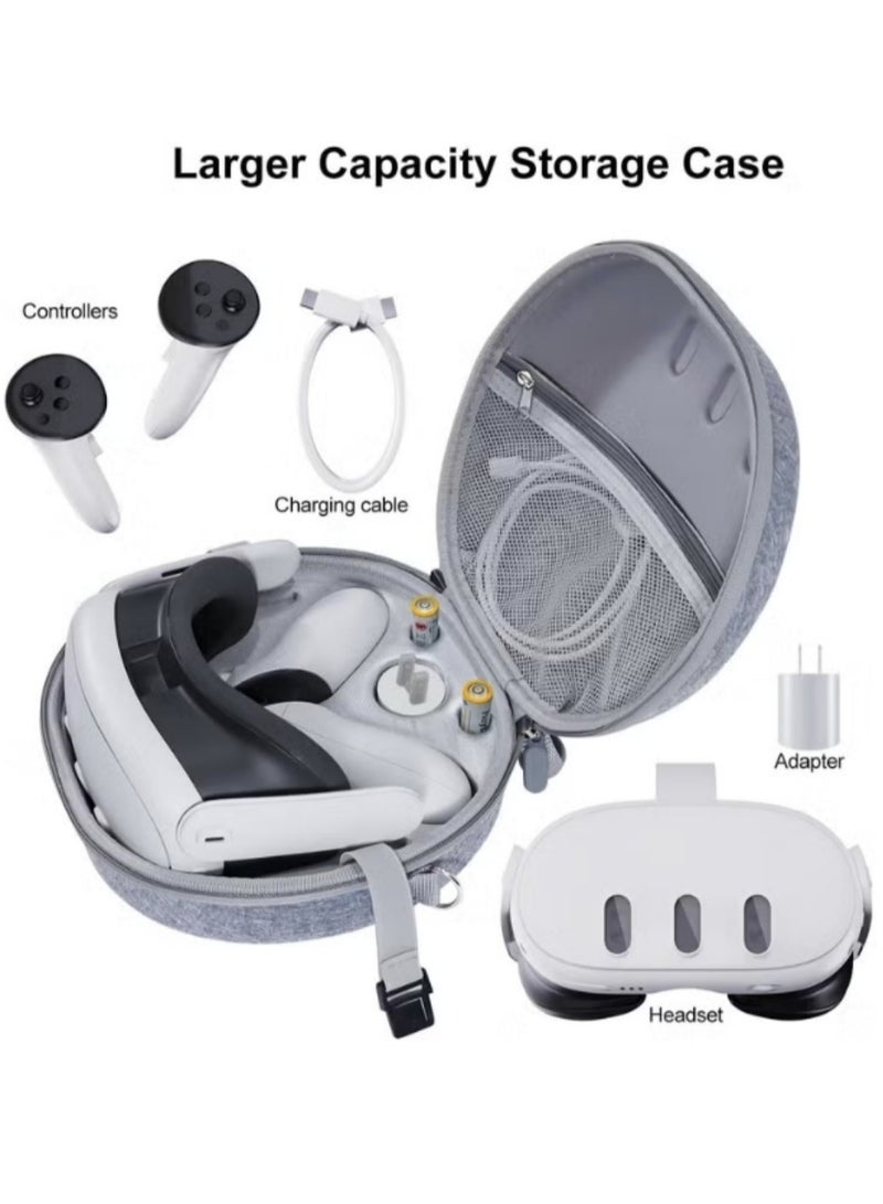 general Waterproof Hard Carrying Case for Meta Oculus Quest 3 VR Gaming Headset and Touch Controllers nd Other Accessories Shockproof Carrying Bag Organizer Case with Mesh Pocket Suitable for Travel and Hom - Image 2