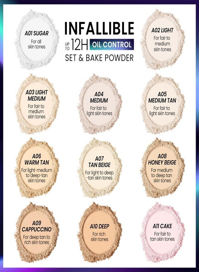 QIDSTERS Loose Setting Powder - Translucent Finishing Powder for Face With Built-in Puff, Oil Control & Pore Blurring, Soft Matte Makeup, Vegan & Long Lasting, Medium Tan 05 (0.21 oz) - Image 5