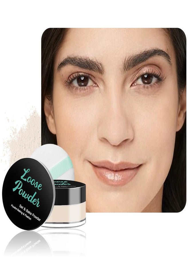 QIDSTERS Loose Setting Powder - Translucent Finishing Powder for Face With Built-in Puff, Oil Control & Pore Blurring, Soft Matte Makeup, Vegan & Long Lasting, Medium Tan 05 (0.21 oz) - Image 1