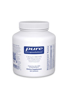 Pure Encapsulations Calcium Mcha With Magnesium ; Hypoallergenic Dietary Supplement For Bone Support ; 180 Capsules  - Image 2