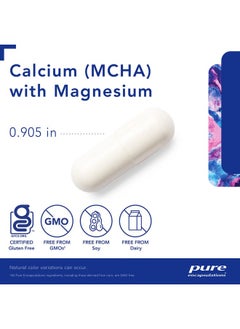 Pure Encapsulations Calcium Mcha With Magnesium ; Hypoallergenic Dietary Supplement For Bone Support ; 180 Capsules  - Image 5