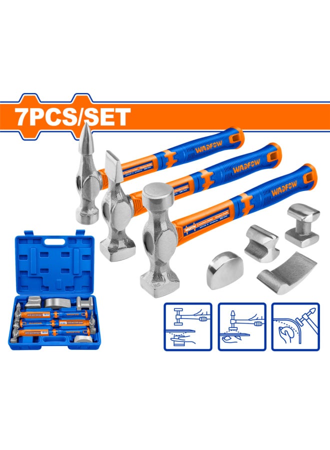 Wadfow 7-piece blacksmith hammer set