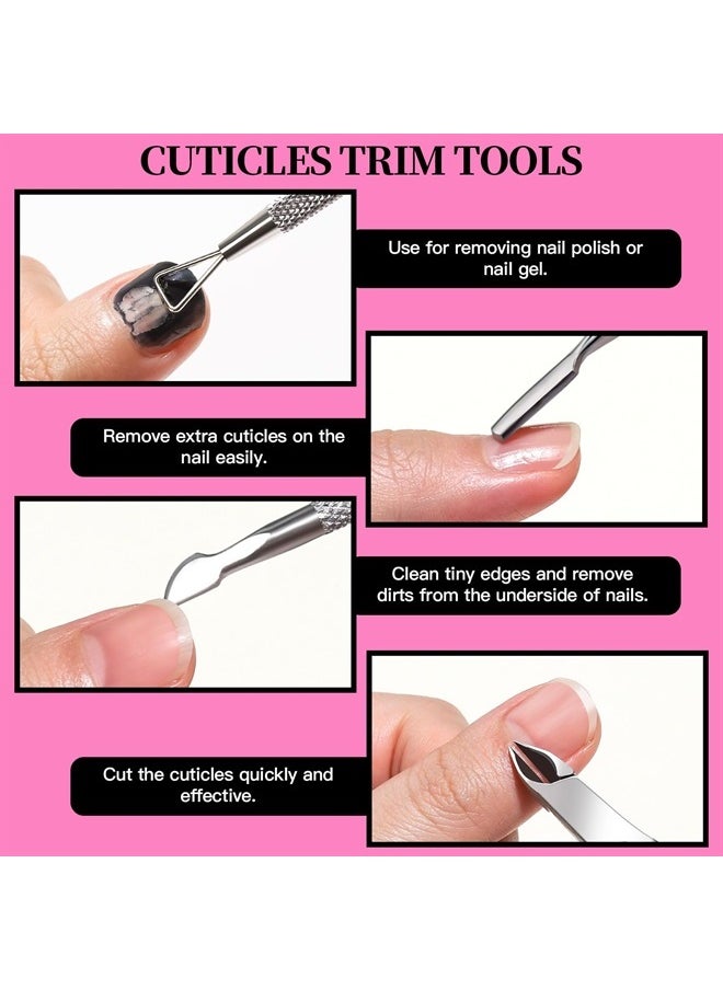 FANDAMEI FANDAMEI Nail Care Tool Kit, Nail Files 100/180, Nail Buffer Block, Cuticle Nippers, Cuticle Trimmer, Cuticle Pusher, Nail Lifter for Ingrown Toenails, Nail Tools, Nail Kit, Pedicure & Manicure Tools  - Image 4