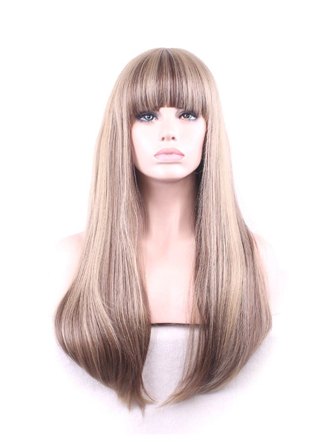 NIBEMINENT Natural Looking Dual Shade Hair Wig Multicolour 70cm - Image 1