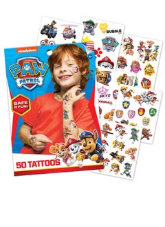 SAVVi Savvi - 50 Paw Patrol Temporary Tattoos: Great for Halloween and Birthday Parties, All Characters, Skin-Safe Ink, Gifts for Boys and Girls Ages 4-12+, Made in the USA [6 sheets, 50 count]  - Image 1