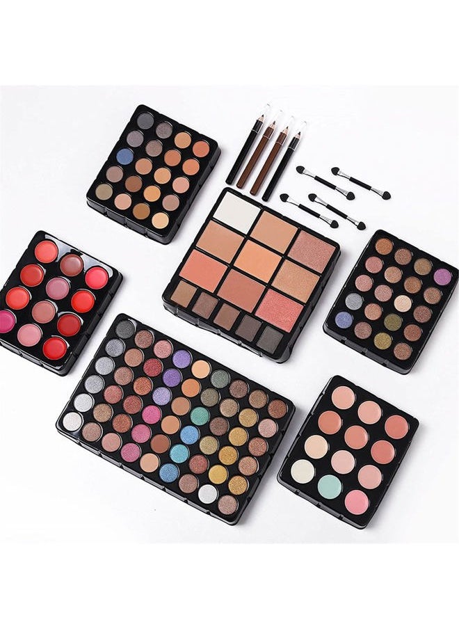 MISS ROSE M 132 Color All In One Makeup Kit,Professional Makeup Case Set for Teen Girls, Multicolor Eyeshadow Palette(006N2-Silver)  - Image 5