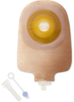 Premier Urostomy Pouch Drainable 1.125" Stoma 9"L 1pc System Ultra Clear 8485, 5 Ct