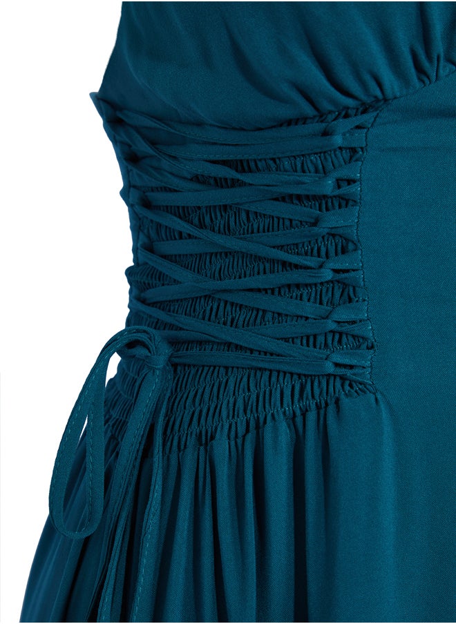 trendyol - Petrol Maxi Woven Beach Dress TBESS24EL00098 - Image 1