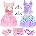 STOPKLAS Princess Dress Up CLothes with Princess Shoes Kids Dress Up Pretend Play Costumes for Little Girls Mermaid Unicorn Dress Up Toys Set for Toddlers Christmas Birthday Gifts for 36 Role Play - Image 2