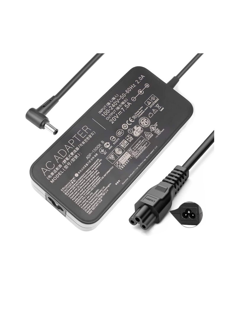 Terabyte 20V 7.5A 150W 6.0X3.7mm AC Charger ADP-150CH B ADP-150CH BB Compatible for Asus TUF FX505D FX505DT FX505DU FX505DY FX505DD FX505G FX505GT FX505GD FX505GE FX505GM FX505 - Image 1