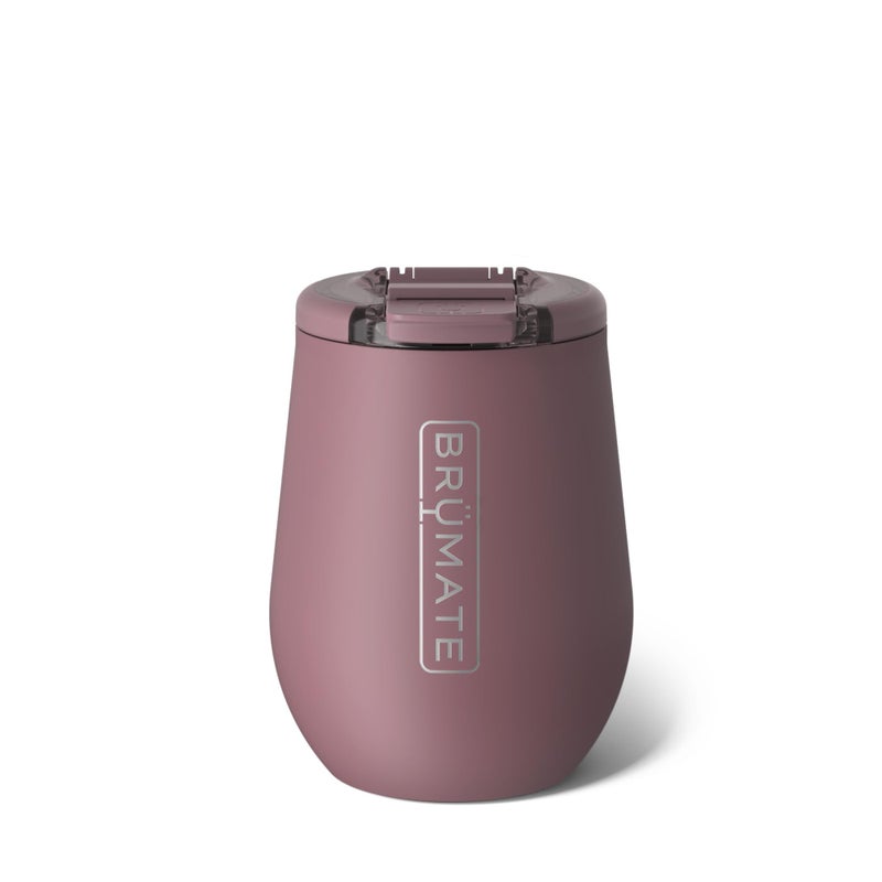 BrMate Uncorkd 100 LeakProof 14oz Insulated Wine Tumbler with Lid  Vacuum Insulated Stainless Steel Wine Glass  Perfect For Travel  Outdoors Rose Taupe